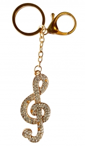 PORTE CLE MUSIQUE STRASS DORE (LOT DE 6) Accueil