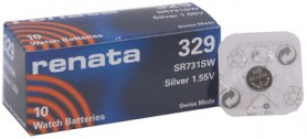 Batterij RENATA 329 Ontvangst